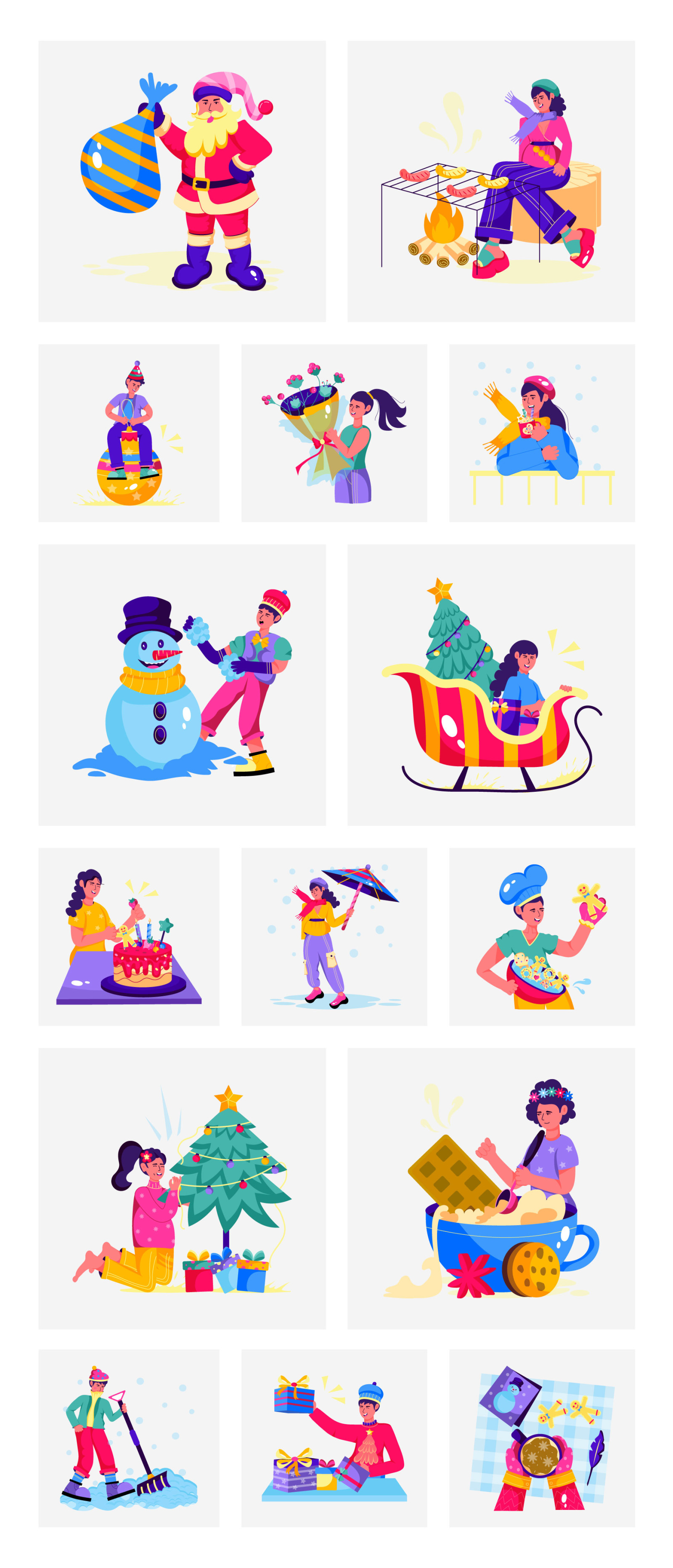 Christmas Characters Illustrations Christmas Characters Illustrations