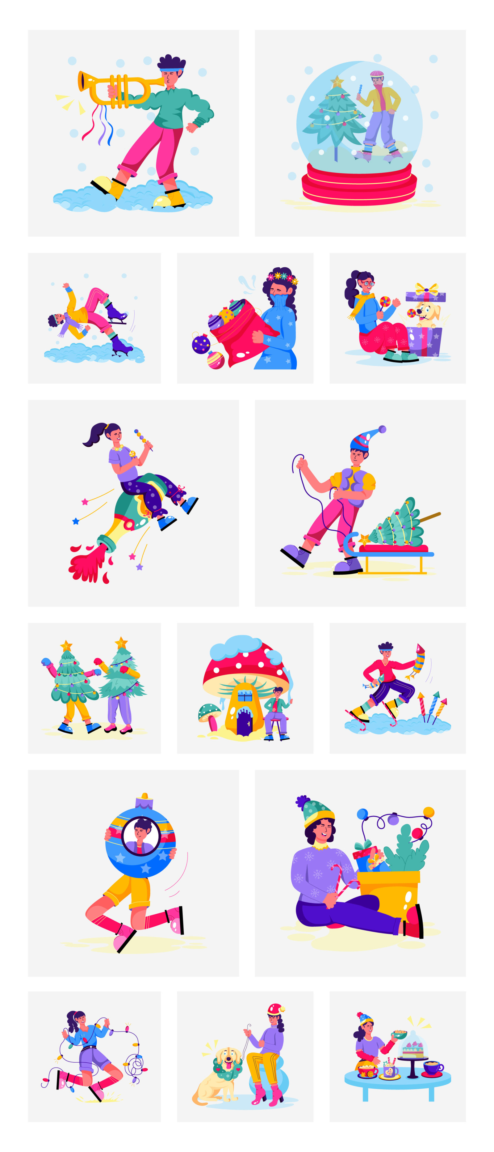 Christmas Characters Illustrations Christmas Characters Illustrations