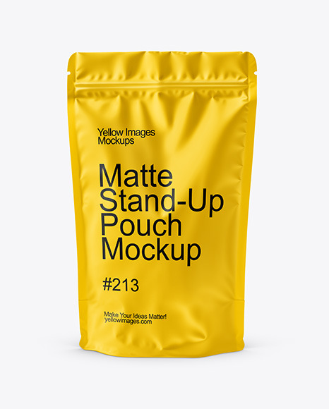 Matte Stand-Up Pouch Mockup - Stand pouch mockup