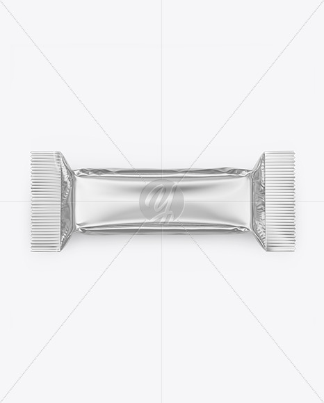 Glossy Metallic Snack Package Mockup