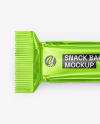 Glossy Metallic Snack Package Mockup