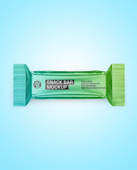 Matte Metallic Snack Package Mockup