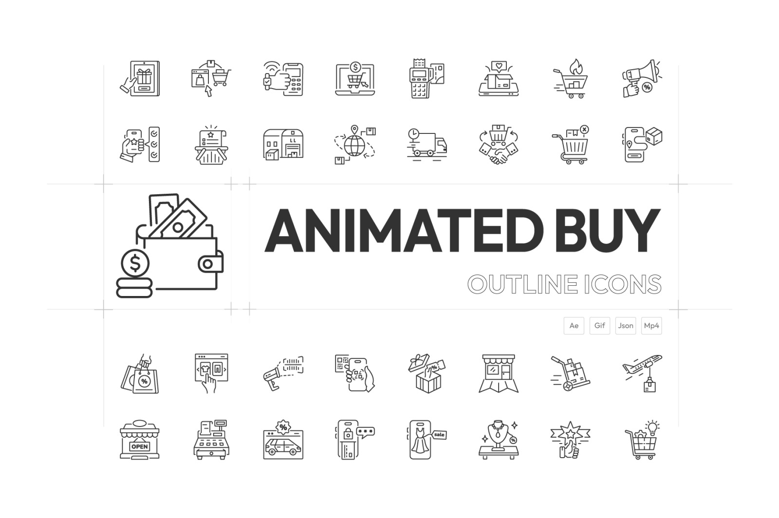 Buy and Purchase Animated Icons Buy and Purchase Animated Icons