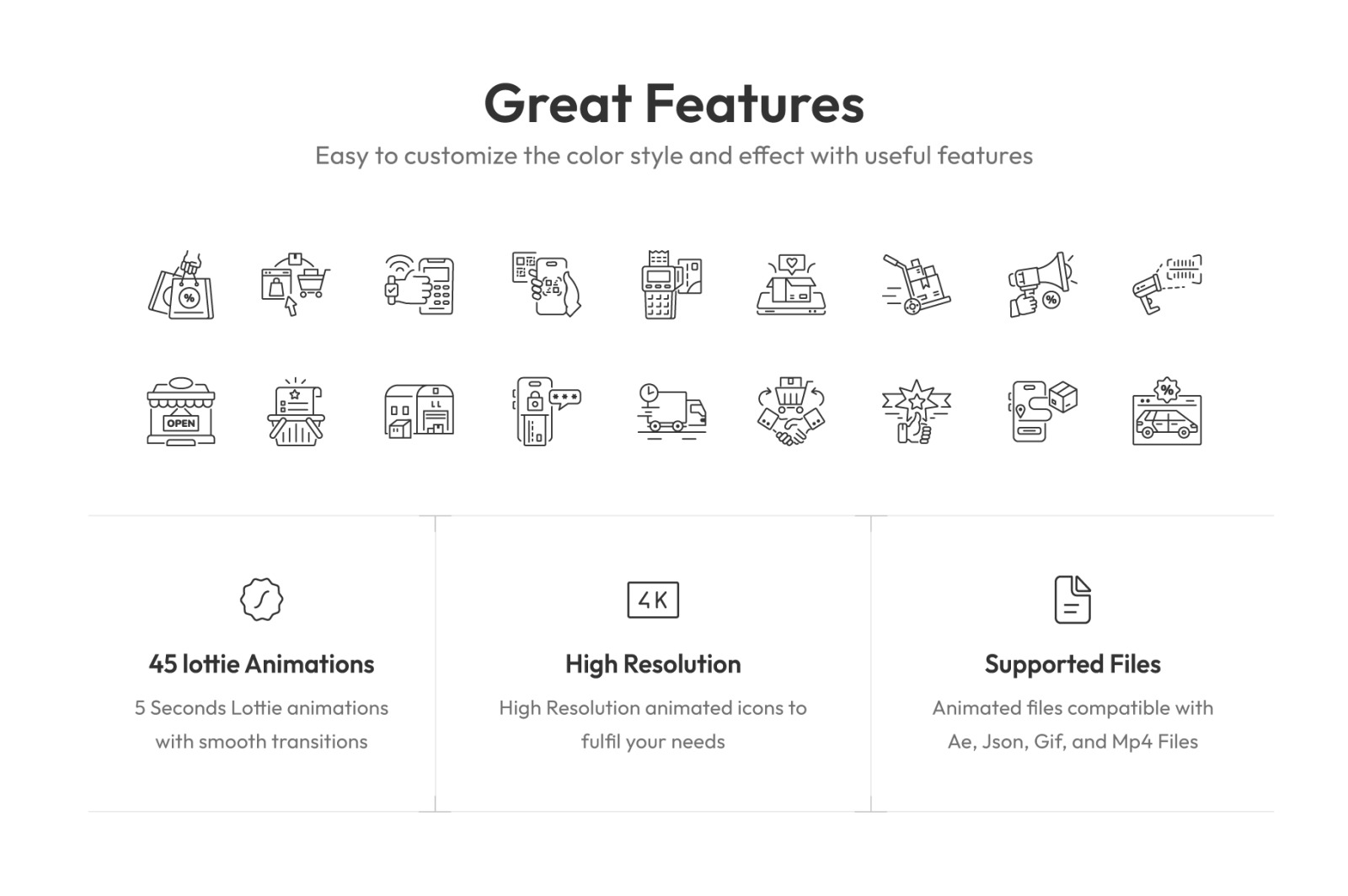 Buy and Purchase Animated Icons Buy and Purchase Animated Icons