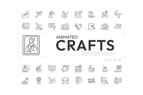 Arts and Crafts Animated Icons - Animated icons