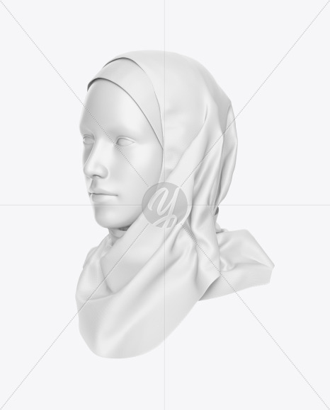 Hijab Mockup - Half Side View