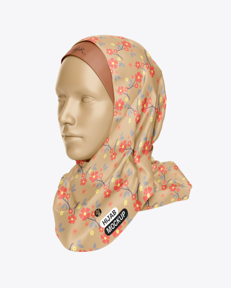 Hijab Mockup - Half Side View