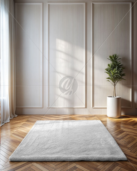 Carpet with Pile in The Room Mockup
