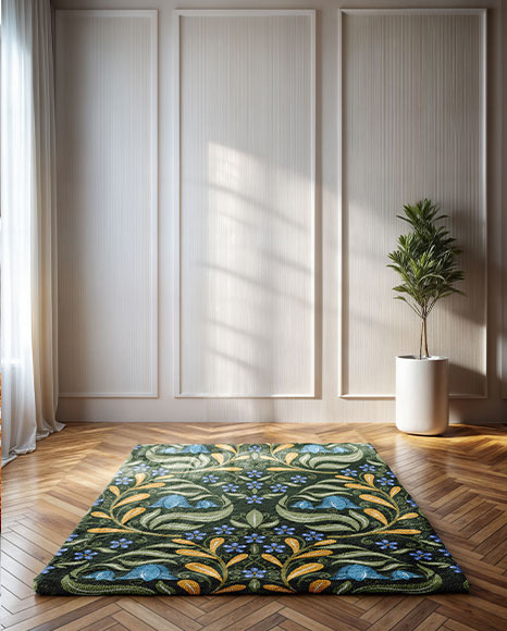 Carpet with Pile in The Room Mockup