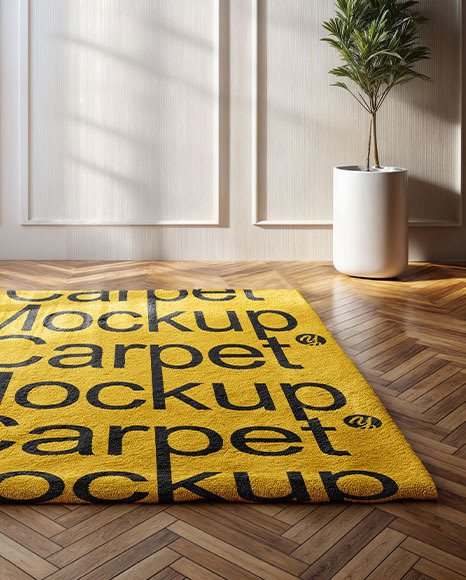 Carpet with Pile in The Room Mockup