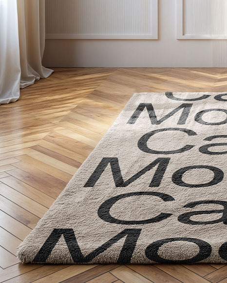 Carpet with Pile in The Room Mockup