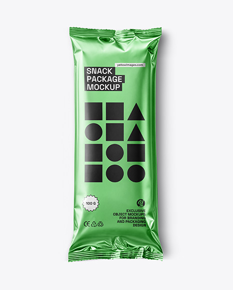 Metallic Snack Package Mockup