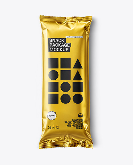Metallic Snack Package Mockup