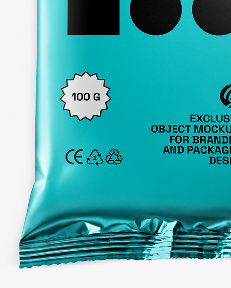Metallic Snack Package Mockup