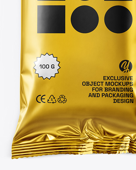 Metallic Snack Package Mockup