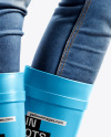 Rain Boots on Women's Legs with Jeans Mockup
