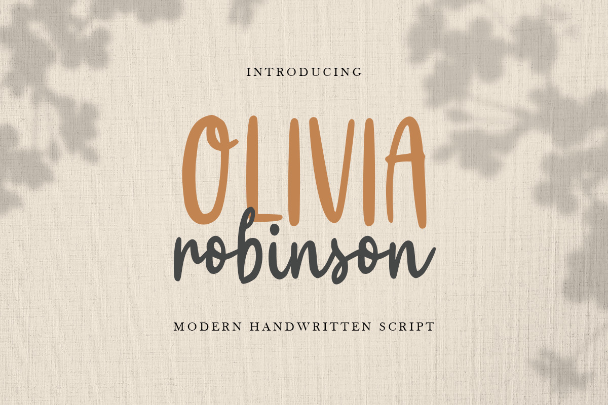 Olivia Robinson - Modern Handwritten Font Olivia Robinson - Modern Handwritten Font