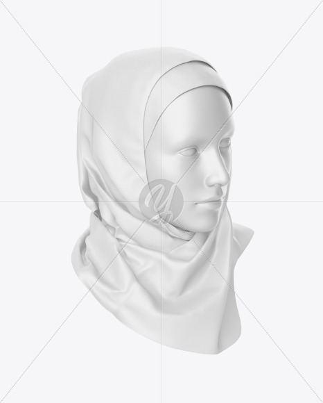Hijab Mockup - Half Side View