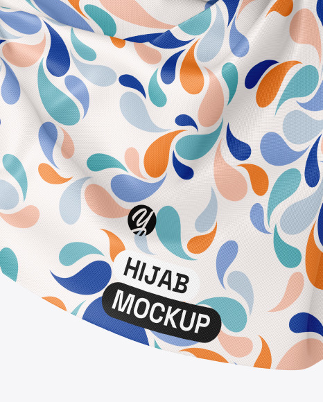 Hijab Mockup - Half Side View