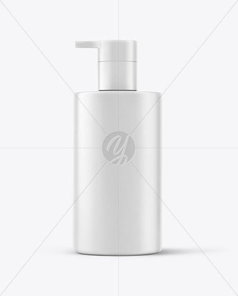 Plastic Cosmetic Bottles with Pump Cap Mockup