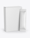 Paper Box With Matte Snack Bar Mockup