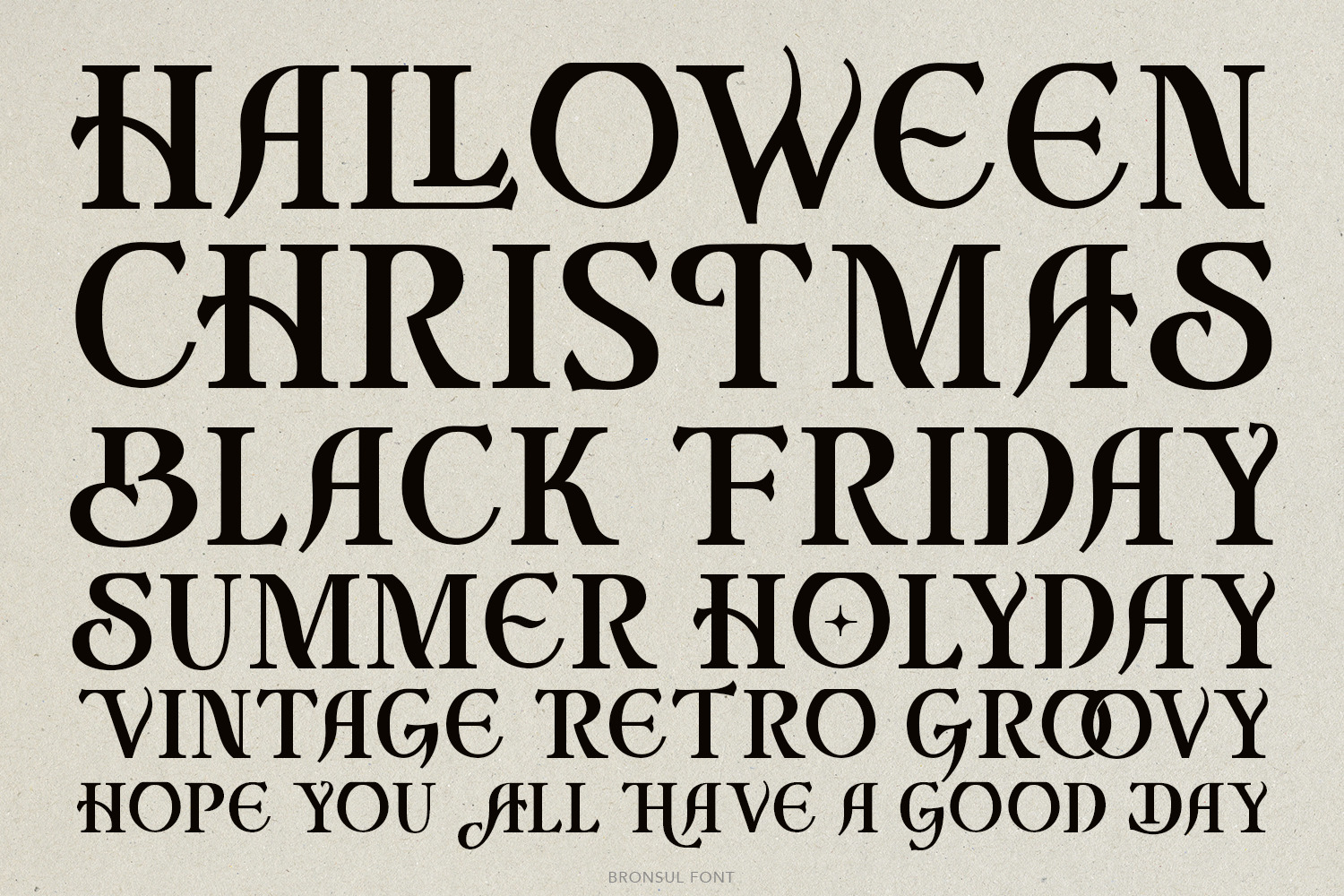 Bronsul Display Serif Font Bronsul Display Serif Font