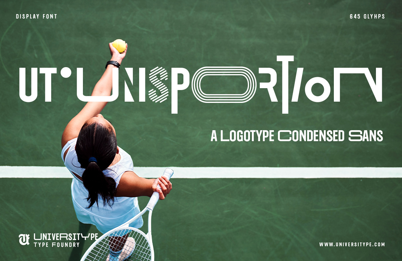 UT Unisportion - A Logotype Condensed Sans UT Unisportion - A Logotype Condensed Sans