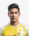 Young Latino Man Wearing a Raglan Soccer Jersey and Shorts Mockup