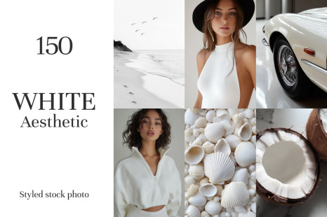 White Aesthetic - 150 Stock Photo - Moody