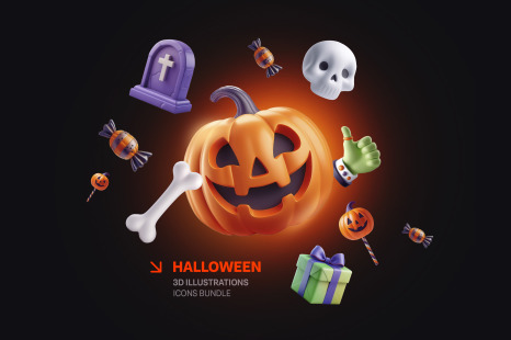 Halloweed 3D Icon Pack - Illustrations on PNG and Vector Format - Vector illustrations