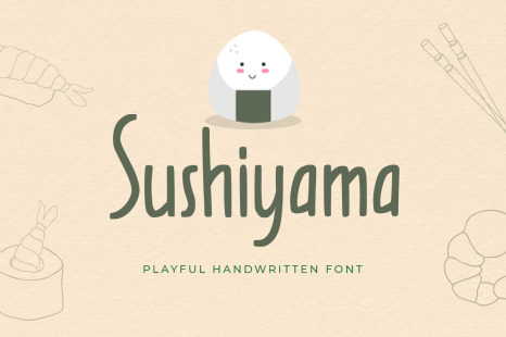 Shusiyama - Playful Handwritten Font - Playing kids