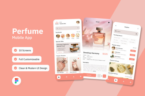 Scentivy - Perfume Mobile App - UX & UI Kits