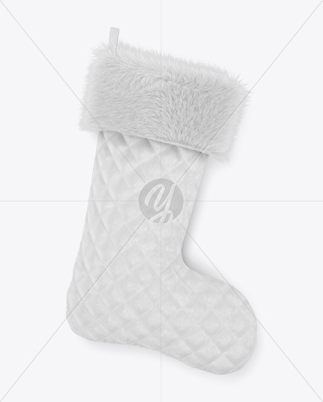 Quilted Christmas Stocking Mockup
