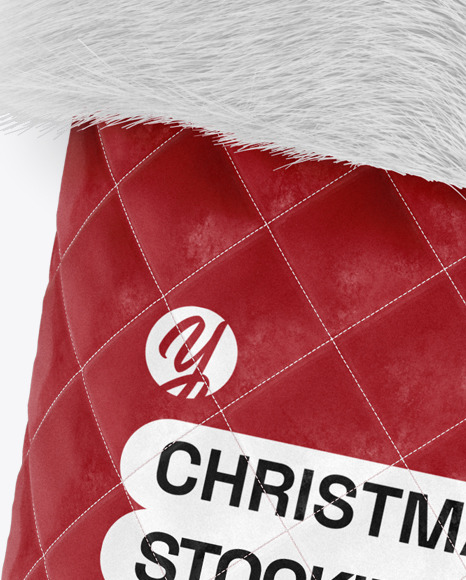 Quilted Christmas Stocking Mockup