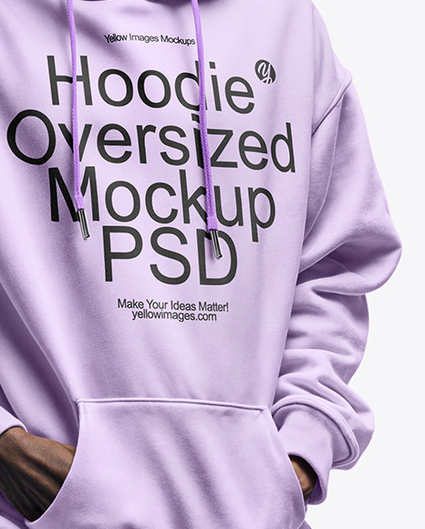 Black Bearded Man with Afro Wearing a Hoodie and Jeans Mockup