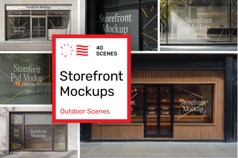 Storefront Mockups - Outdoor Scenes - Windows