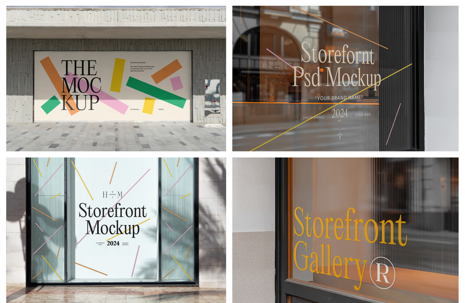 Storefront Mockups - Outdoor Scenes Storefront Mockups - Outdoor Scenes