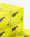 Wooden Pallet With Boxes Mockup