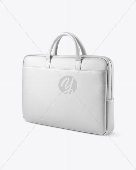 Leather Laptop Case Mockup - Half Side View