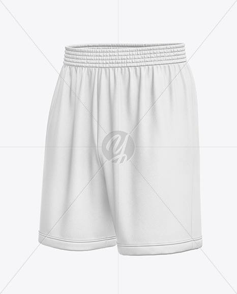 Knitted Shorts Mockup - Front Half Side View
