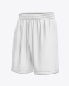 Knitted Shorts Mockup - Front Half Side View