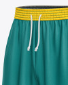Knitted Shorts Mockup - Front Half Side View