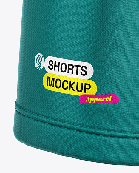 Knitted Shorts Mockup - Front Half Side View