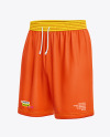 Knitted Shorts Mockup - Front Half Side View