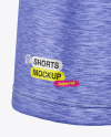 Melange Knitted Shorts Mockup - Front Half Side View