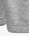 Melange Knitted Shorts Mockup - Front Half Side View