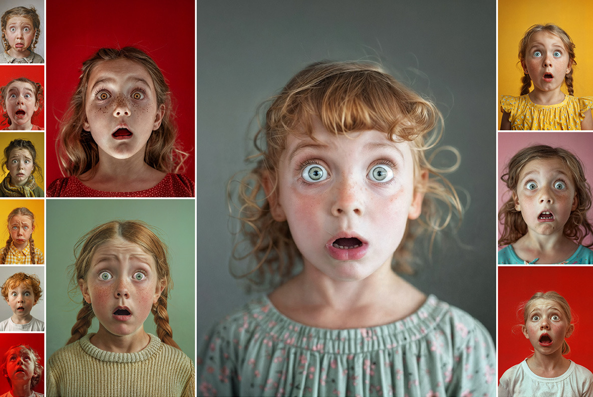 Surprised children - 57 images