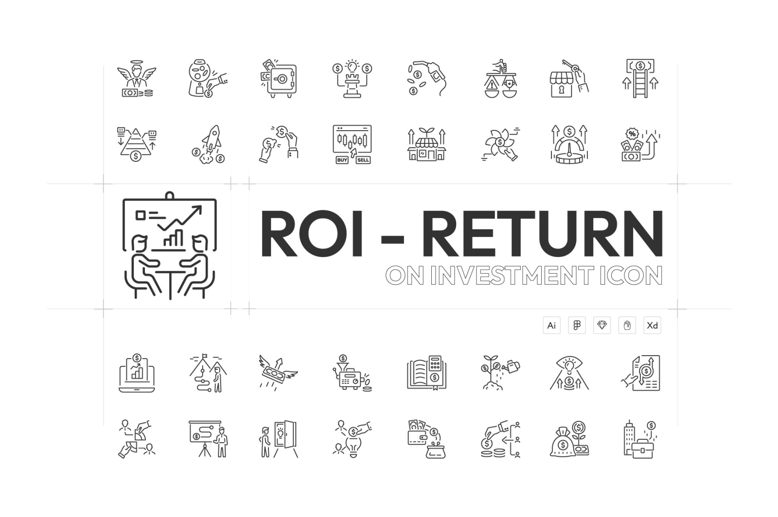 ROI and Revenue Icon Pack ROI and Revenue Icon Pack