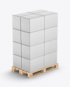 Wooden Pallet With Boxes Mockup