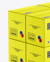 Wooden Pallet With Boxes Mockup